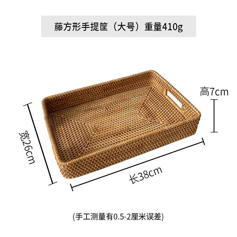 Ladies rectangular serving basket with practical handles Bowlift