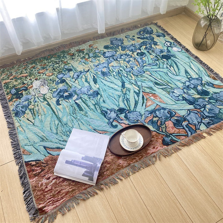 Artistic Botanical Tapestry Throw