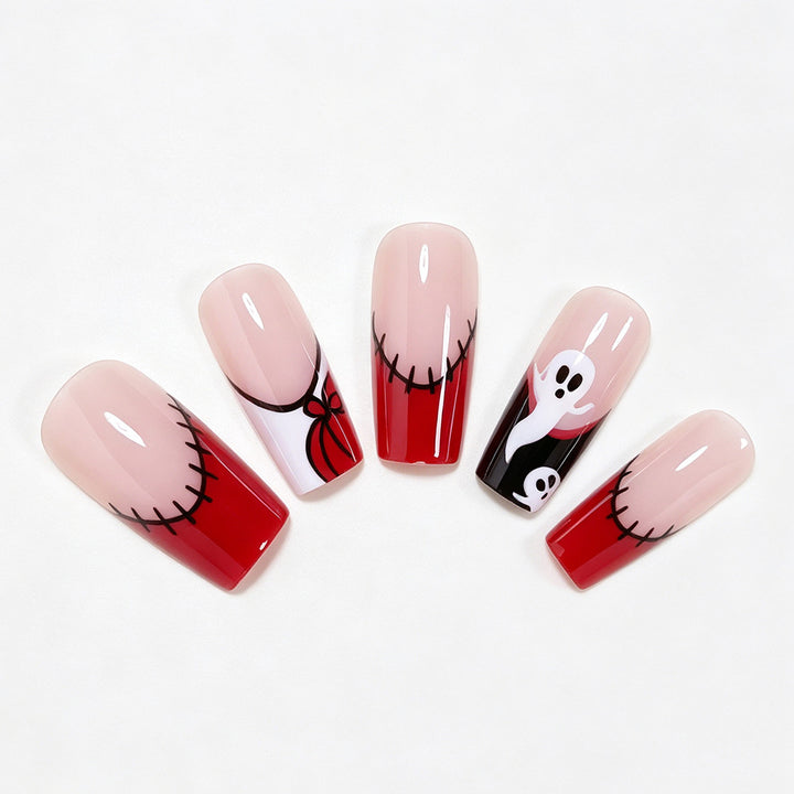 Creative Halloween-Themed Press-On Nail Art Bowlift