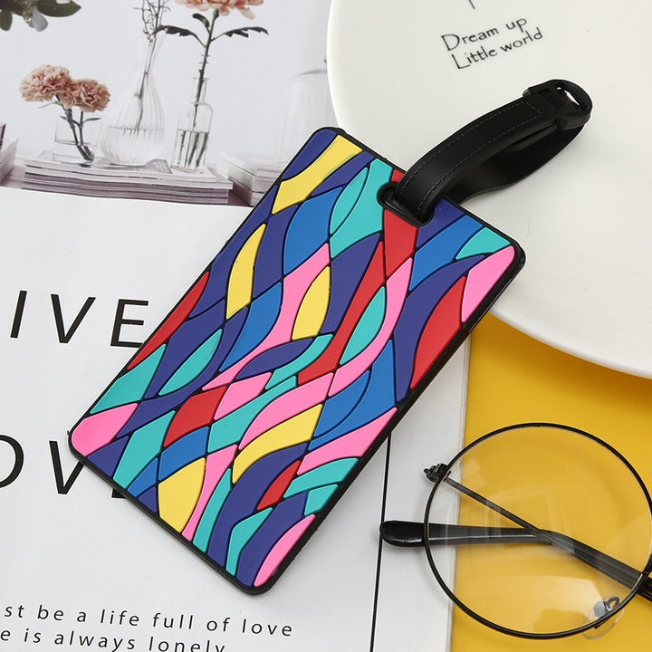 Unisex Luggage Tag with Modern Geometric Design Bowlift