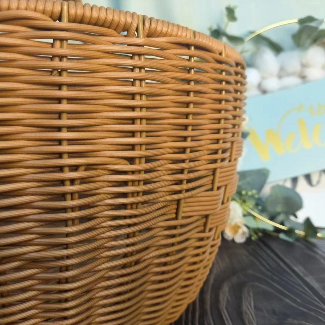 Handcrafted Woven Picnic Basket Bowlift