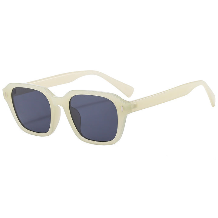 Ladies Square Sunglasses with Stylish Transparent Frame and UV Protection Bowlift