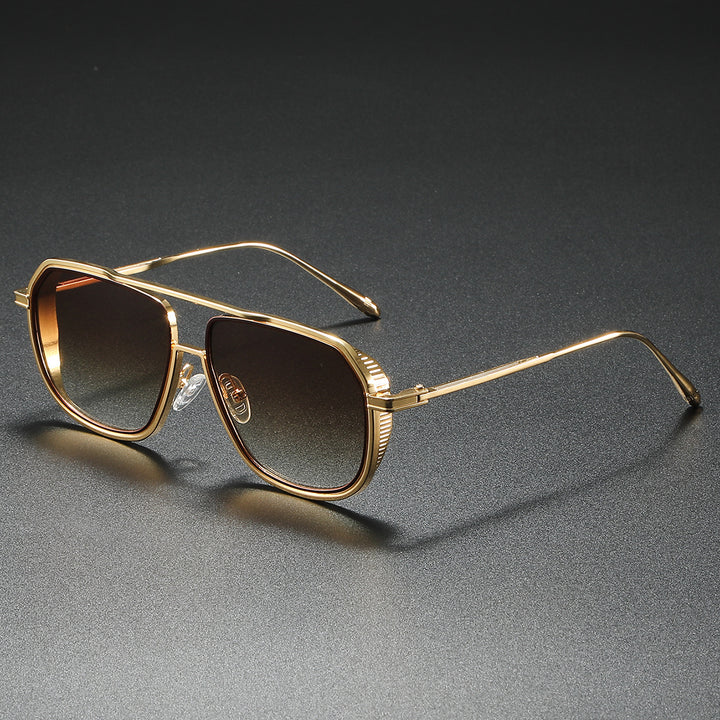 Women's Elegant Sunglasses with Angular Metal Frame Bowlift
