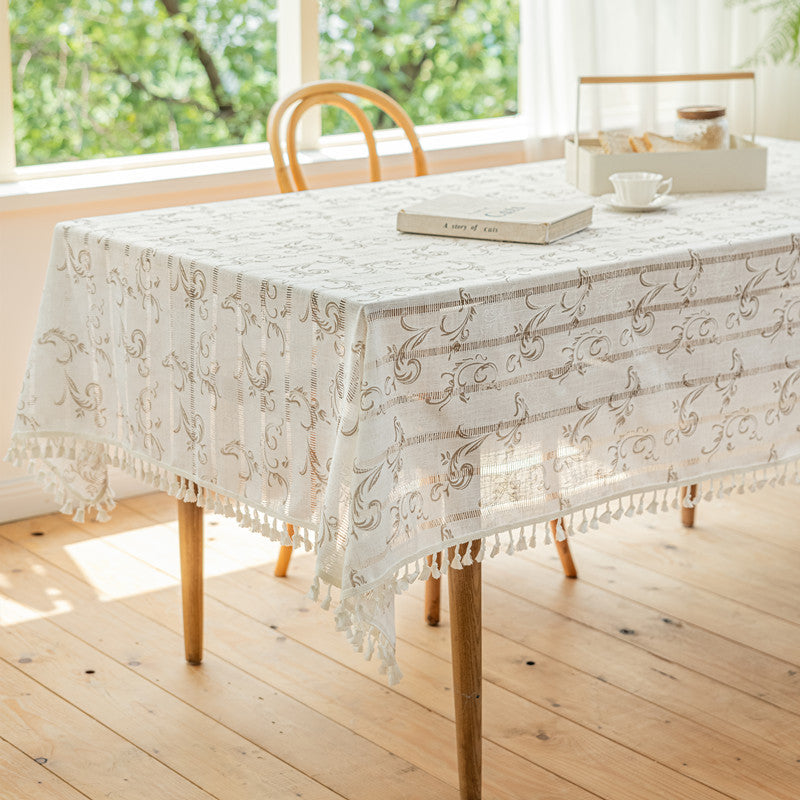Decorative Tassel Tablecloth