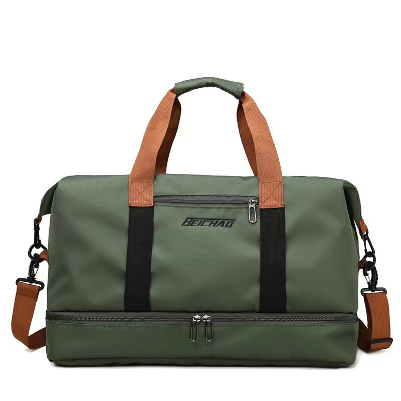 Sporty Duffel Bag With Reinforced Bottom Bowlift