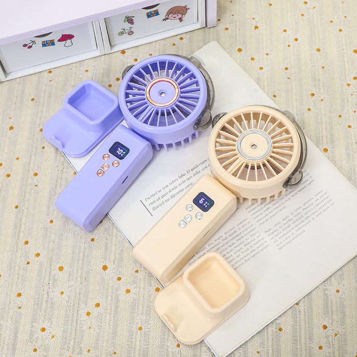 Women Portable Water Sprayer Fan with Digital Control Bowlift