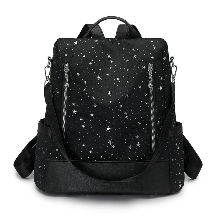 Star Patterned Multi-Pocket Backpack Bowlift