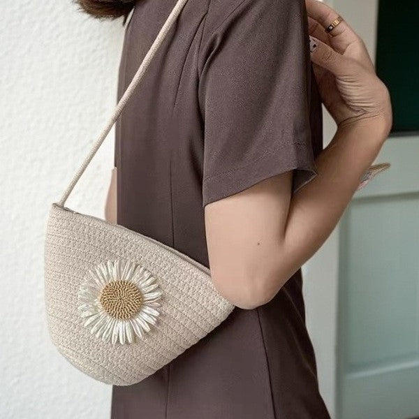Handbag with Floral Design Bowlift