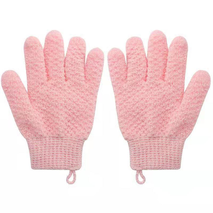 Exfoliating Bath Gloves with Deep Textured Scrub Surface and Elastic Wrist Bowlift