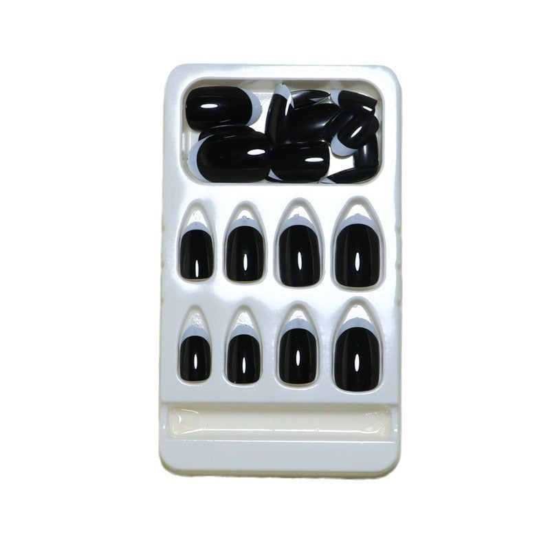 Elegant French Tip Press-On Nail Set Bowlift