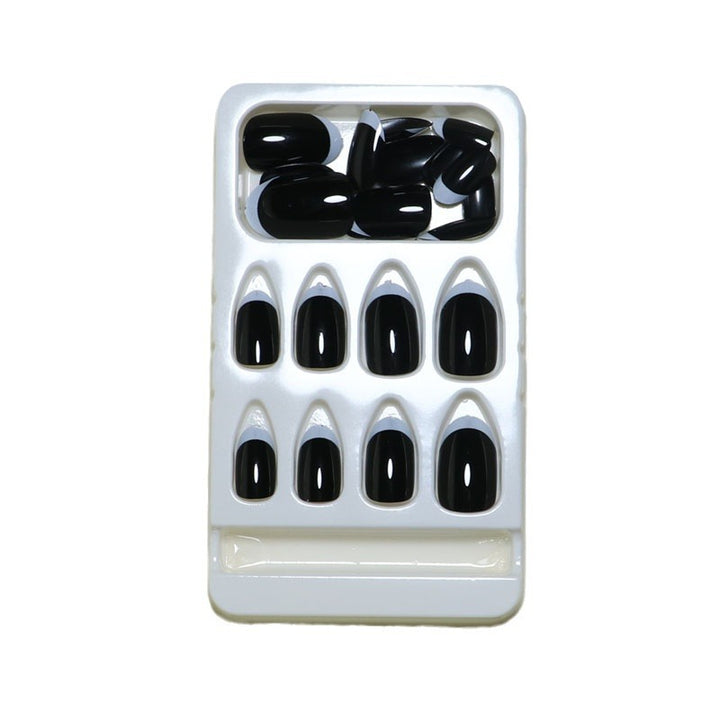 Elegant French Tip Press-On Nail Set Bowlift