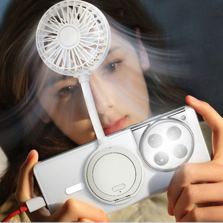Women's Portable Phone Fan with Magnetic Closure Bowlift
