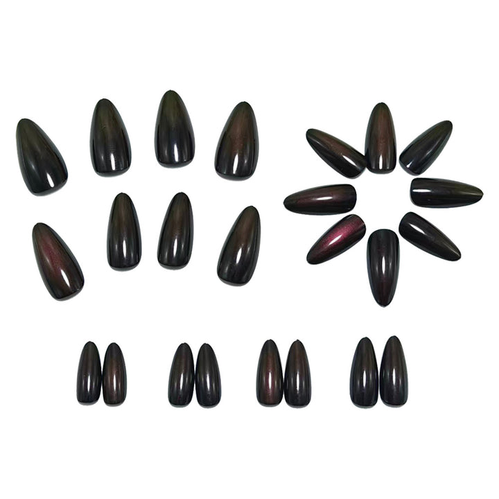 Artificial nails with high-gloss finish and gradient Bowlift