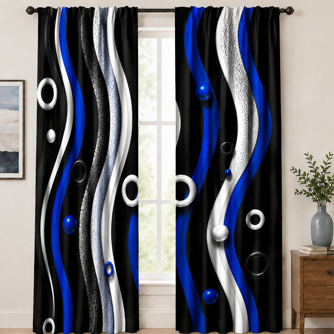 Stained Glass Inspired Decorative Window Curtains