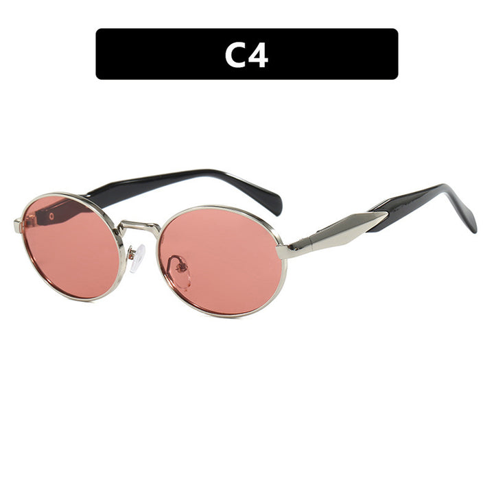 Women's fashionable sunglasses in elegant oval design with trendy accents Bowlift