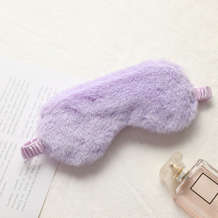 Women's soft plush sleep mask with ergonomic padding and elastic comfort band Bowlift