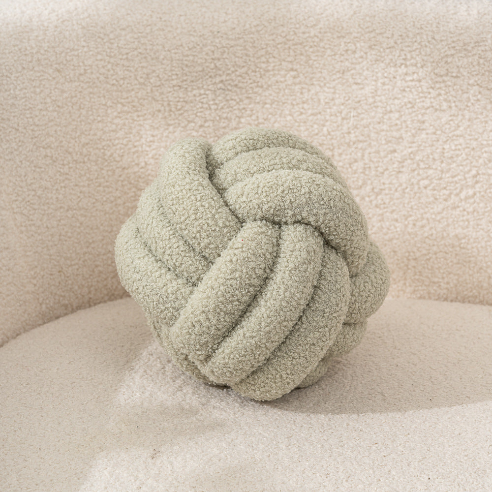 Plush Knotted Velvet Throw Pillow Decorative Accent Cushion Bowlift