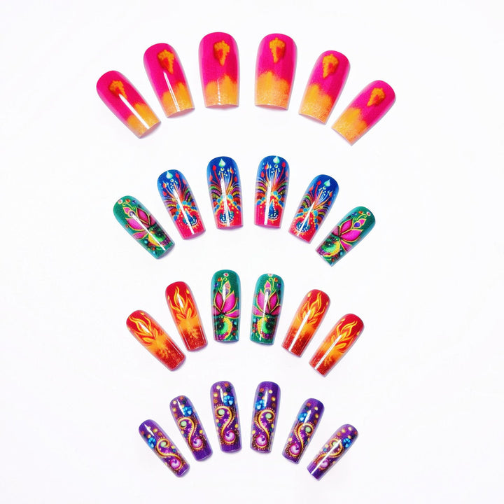 Artificial nails with eccentric ornament design Bowlift