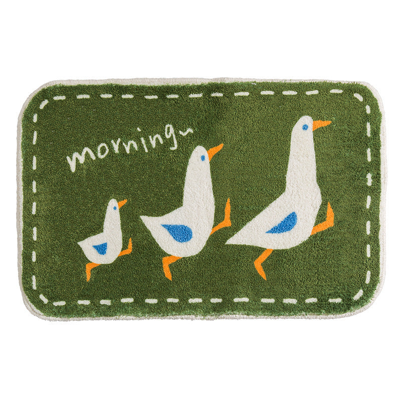 Floral Emblazoned Area Mat Bowlift