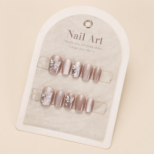 Elegant Nail Art Set with Floral Accents Bowlift