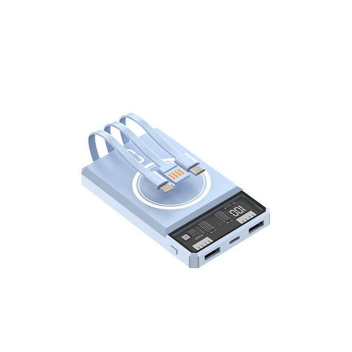 Power bank with integrated light and fast charging functions Bowlift