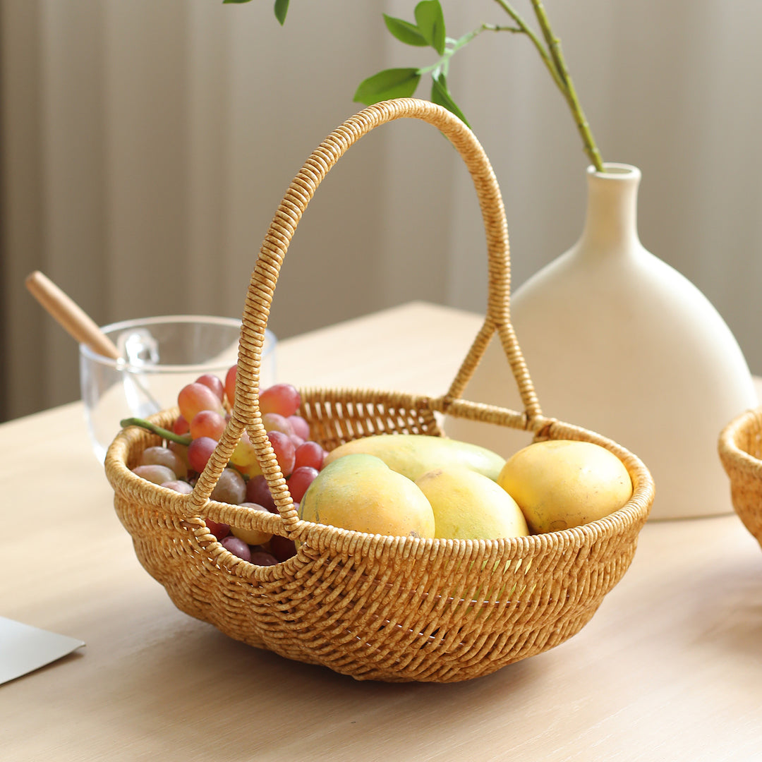 Handwoven Decorative Carrying Basket Bowlift