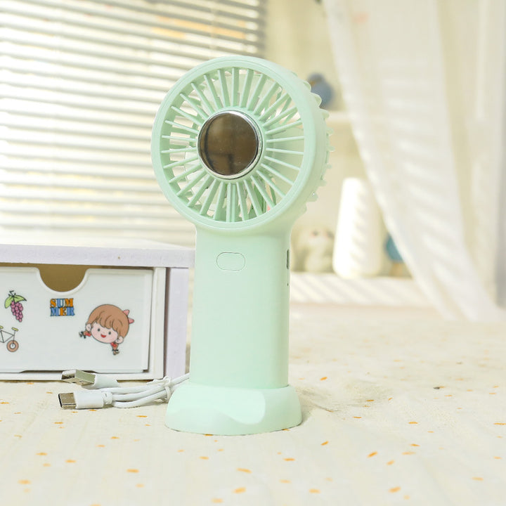 Women's portable USB hand fan with multifunctional holder Bowlift