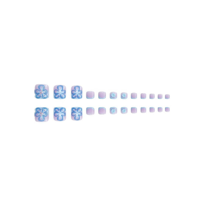 Floral Design Acrylic Nail and Toe Art Set Bowlift