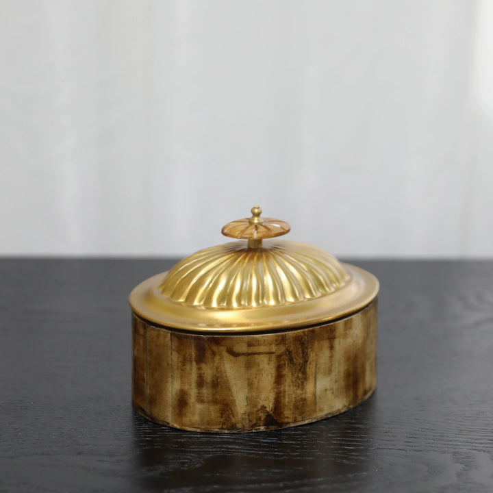 Decorative Gold Leaf Storage Container