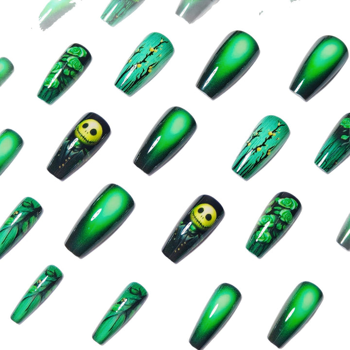 Creative Nail Art Set with Green Design Bowlift