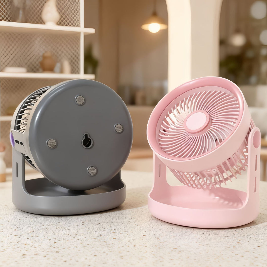 Ladies table fan with adjustable head and quiet operation mode Bowlift
