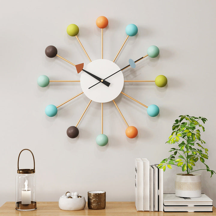 BowLift | Decorative large silent wall clock for the living room 21 inches