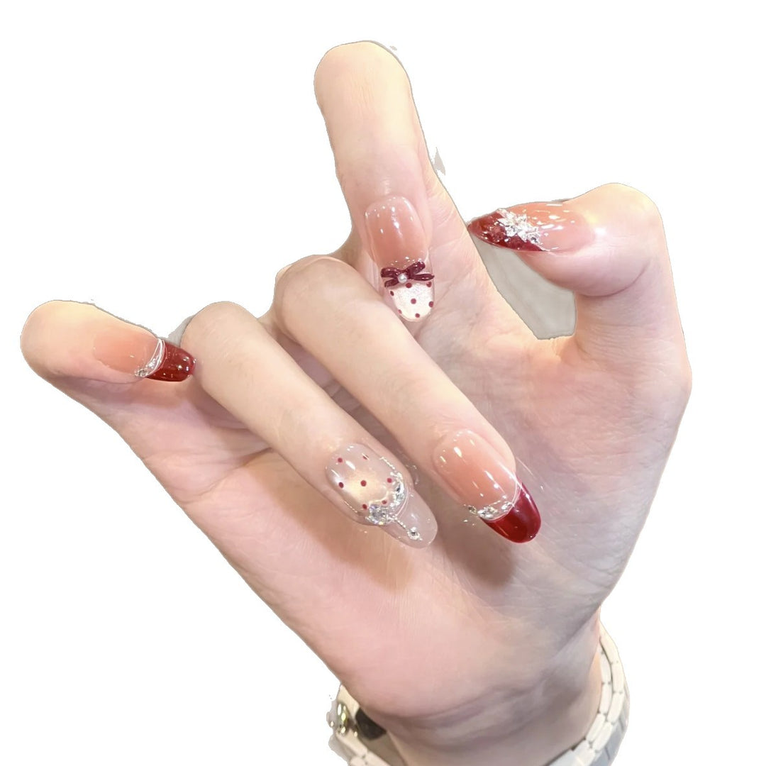 Decorative Holiday-Themed Press-On Nail Set Bowlift