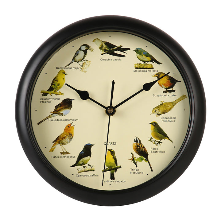 Wall clock with colorful bird design Bowlift