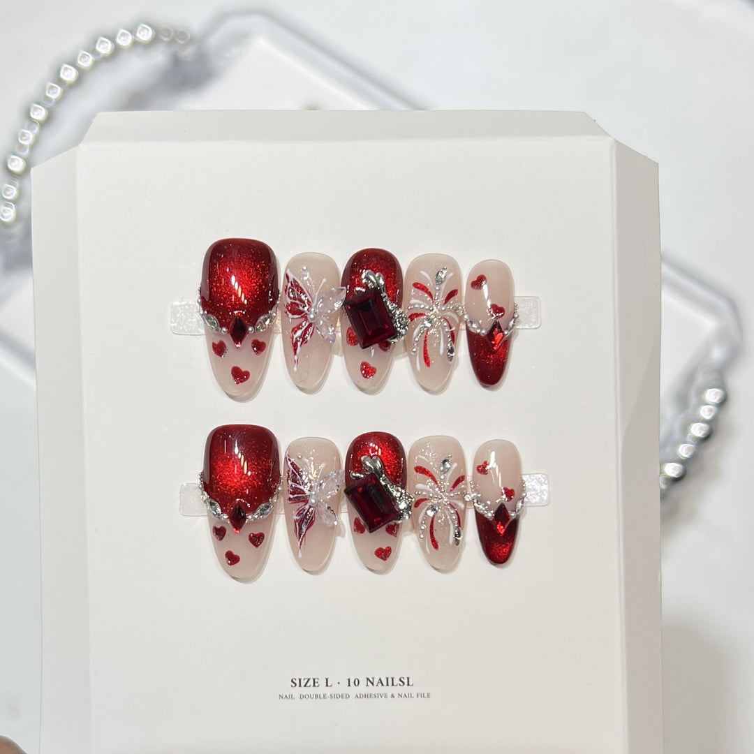 Decorative Themed Press-On Nail Set Bowlift