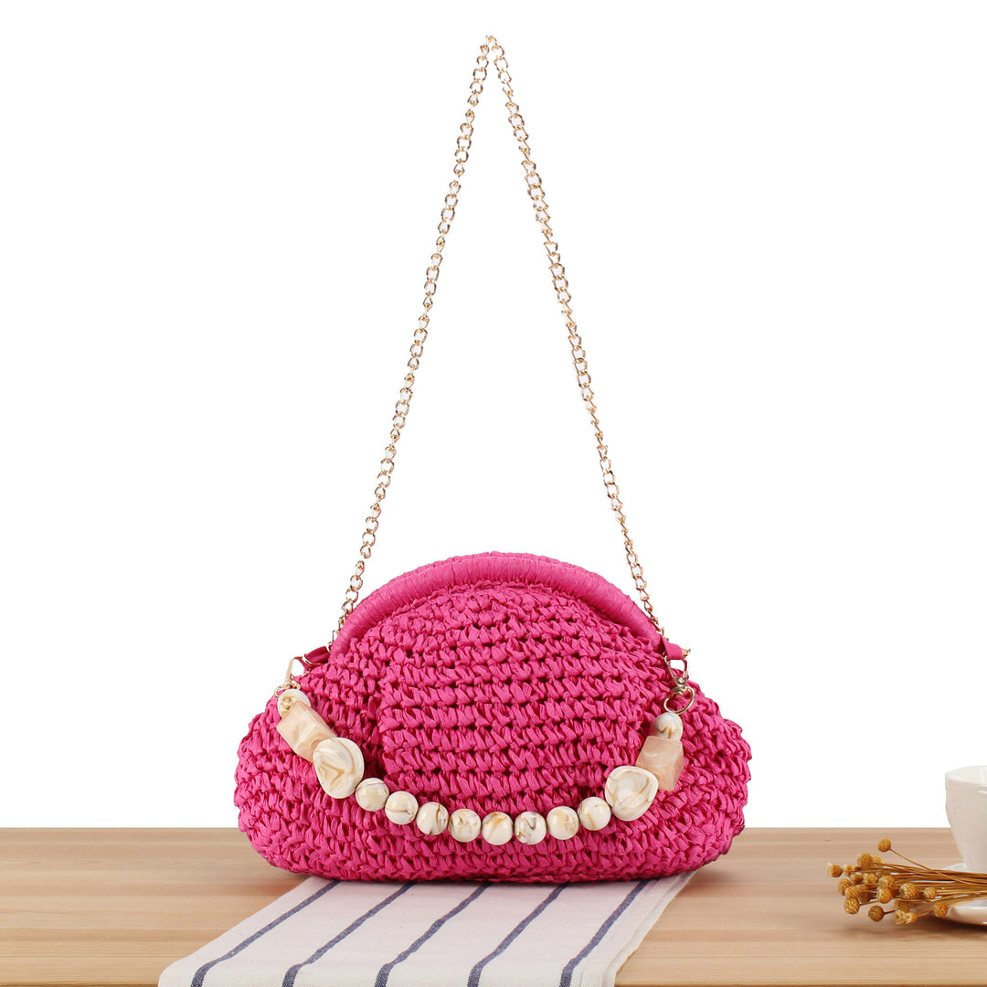 Shoulder bag with elegant pearl decoration Bowlift