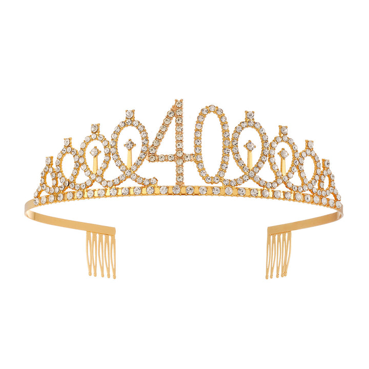 Women's Crystal-Embellished Tiara with Elegant Design Bowlift