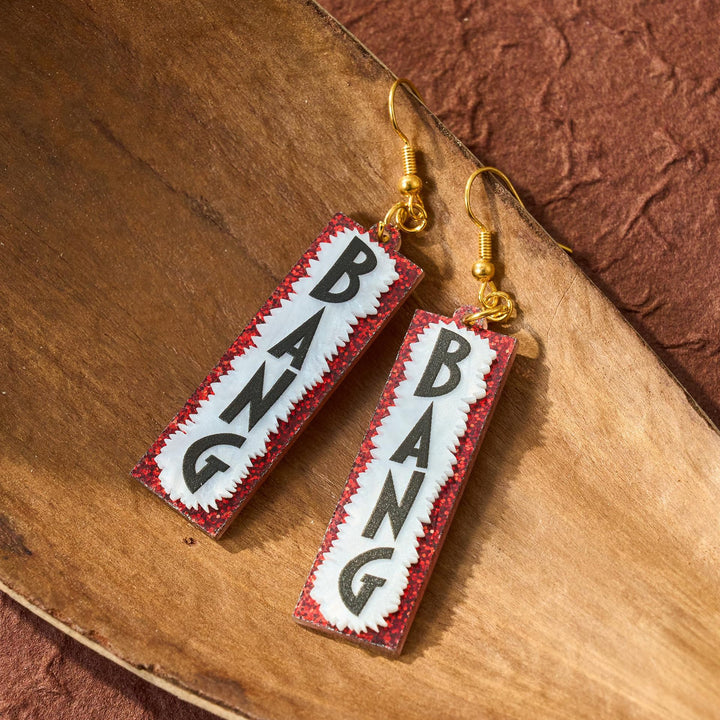 Quirky Word-Inspired Dangle Earrings Bowlift