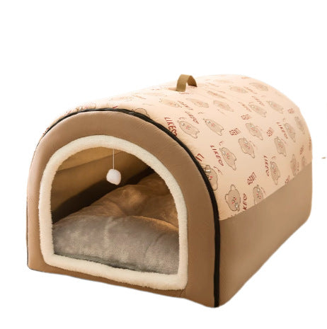 Cozy Enclosed  Hideaway  Dog Bed