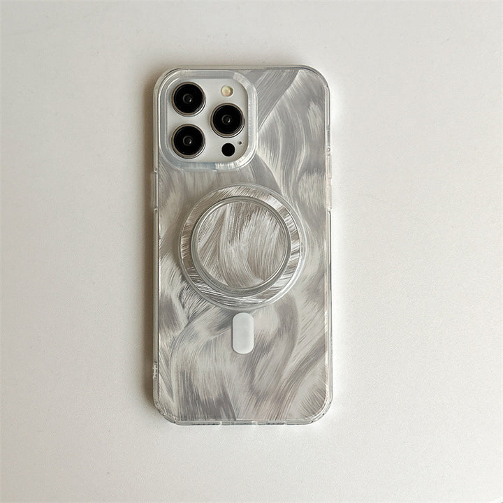 Glitter Magnetic Ring Phone Case With Magsafe-Compatible Ring Stand