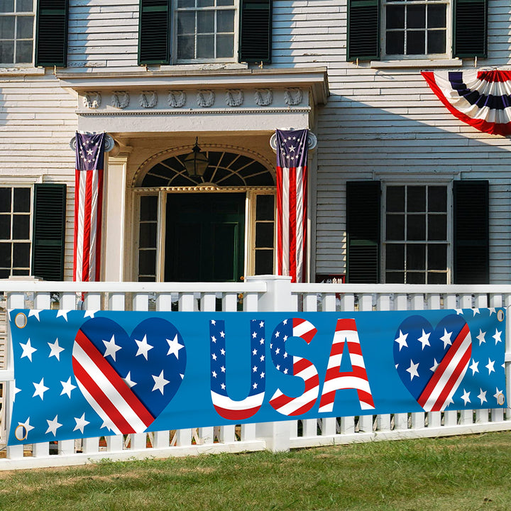 Unisex garden banner with patriotic design by Bowlift