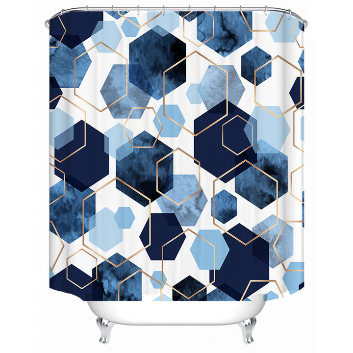 Geometric Motif Shower Curtain Bowlift