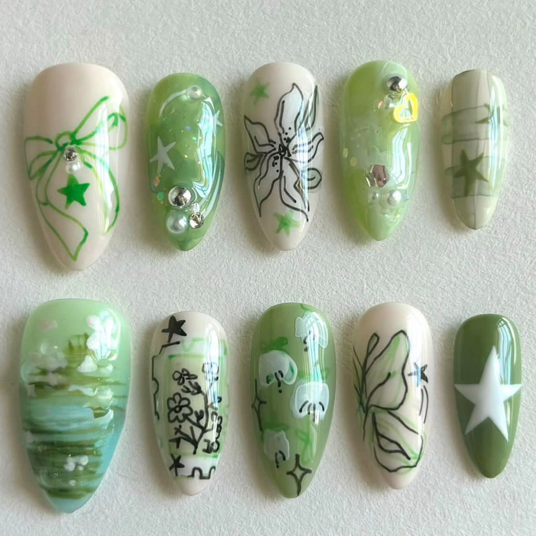 Thematic Artisan Press-On Nail Set Bowlift