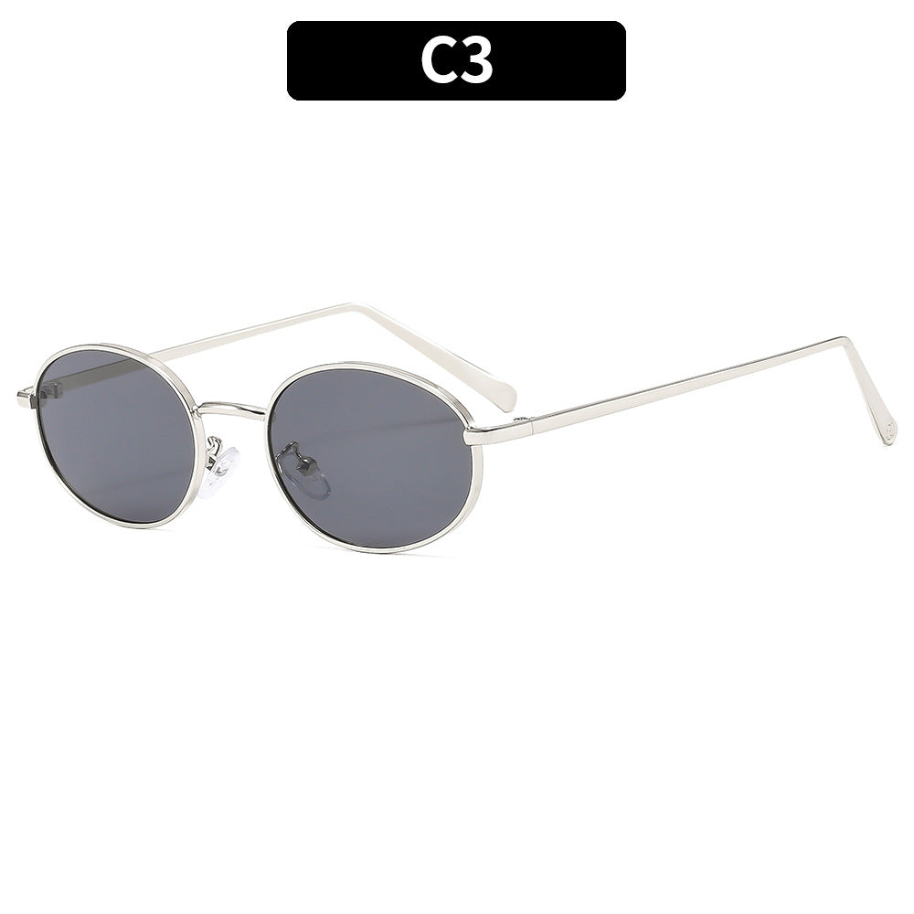 Elegant Look Stylish Oval Frame Sunglasses