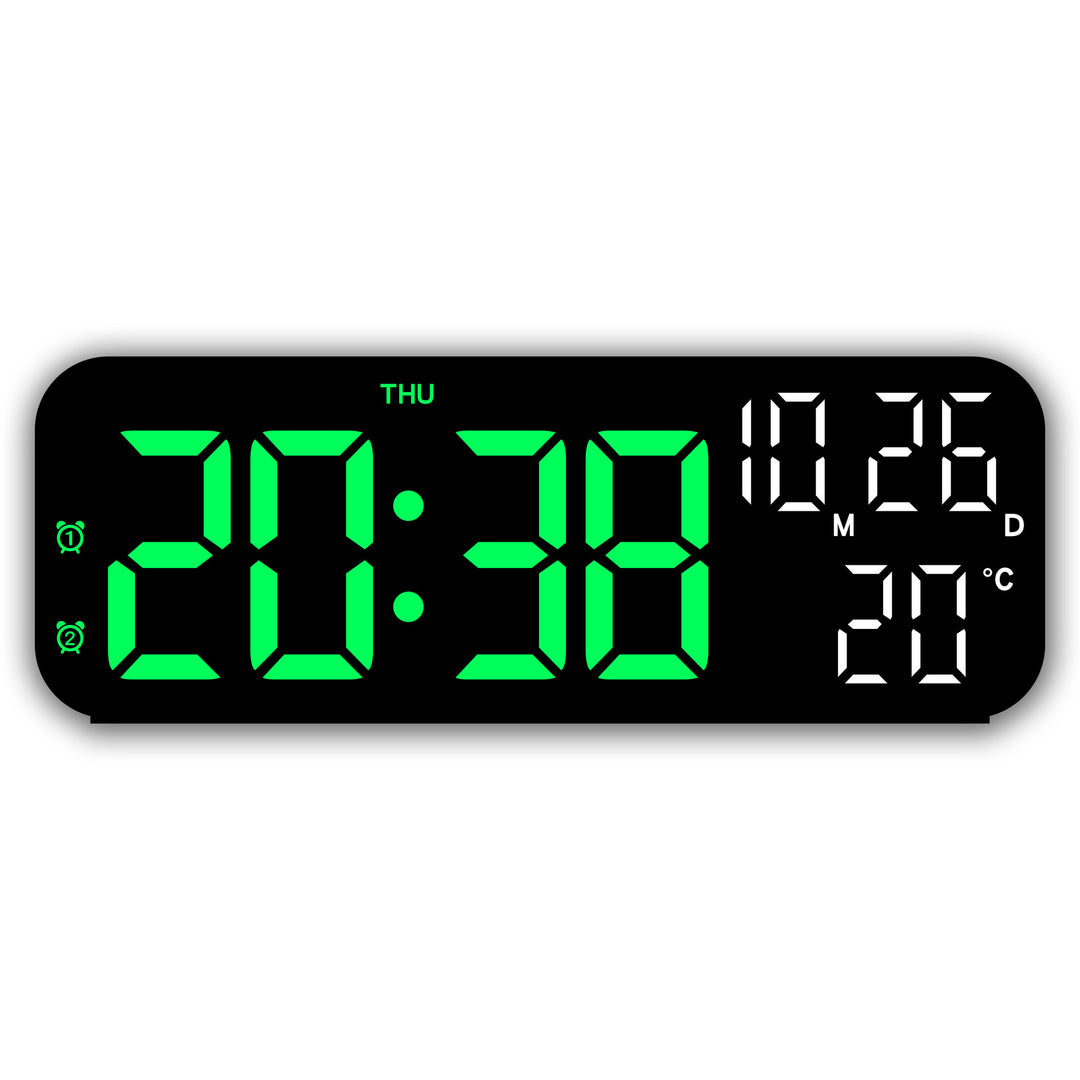 Digital Alarm Clock with Large LED Display and Weather Function Bowlift