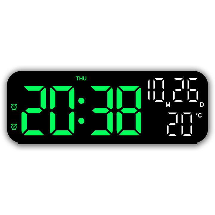 Digital Alarm Clock with Large LED Display and Weather Function Bowlift