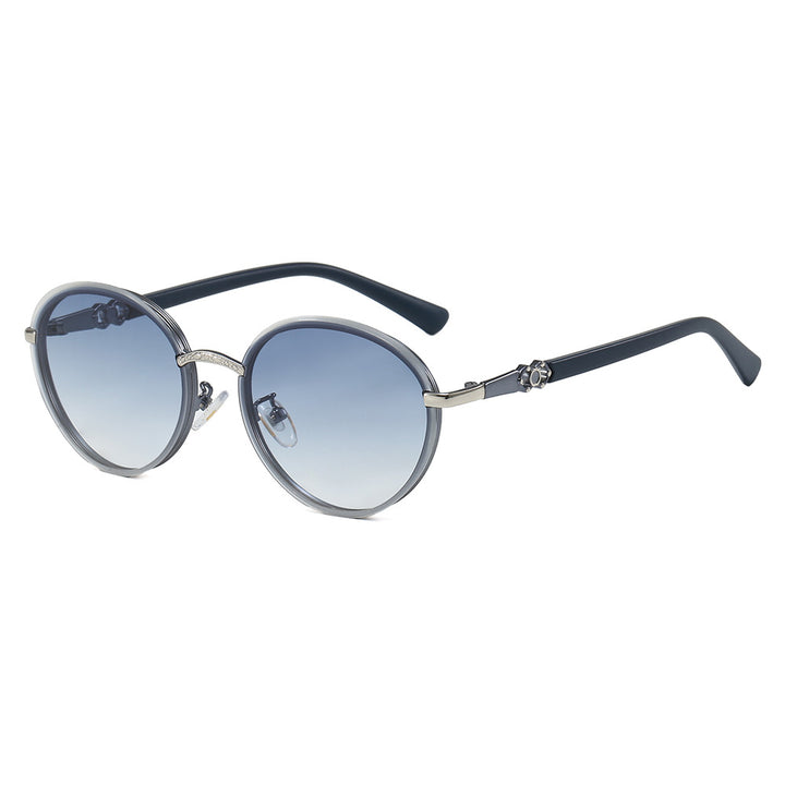 Ladies elegant round sunglasses with mirrored effect Bowlift
