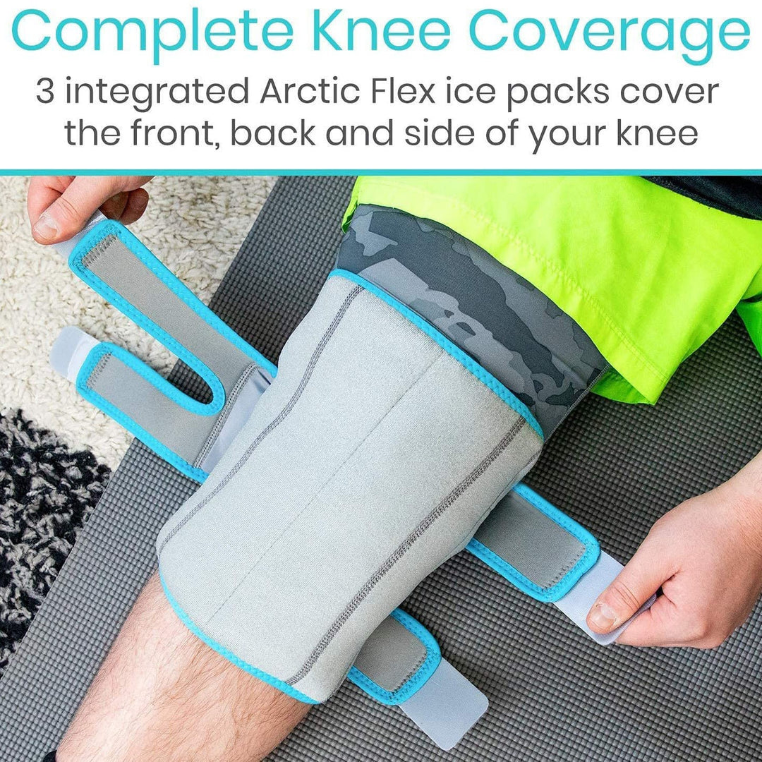 Adjustable neoprene knee support brace with triple hook and loop straps Bowlift