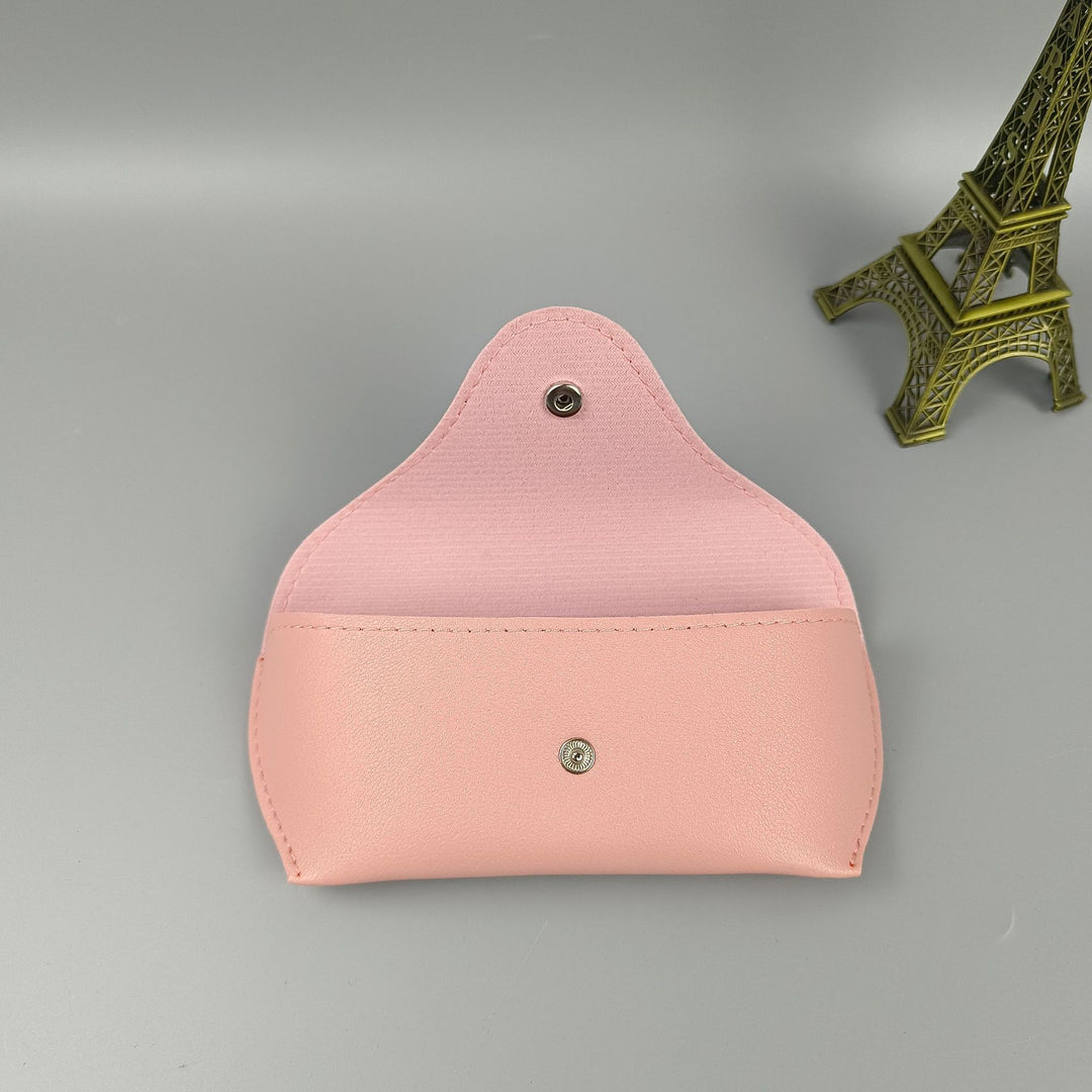 Leather Snap Coin Pouch with Card Slot Bowlift