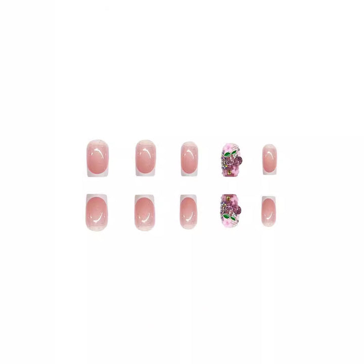 Glittery Floral Nail Art Enhancements Bowlift